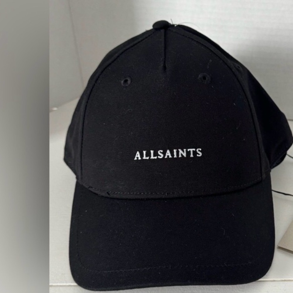All Saints Black Logo Cap